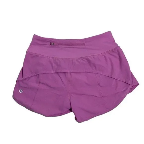 Lululemon Speed Up Short Long 4” Magenta Glow Women’s Size 2 - Picture 3 of 13